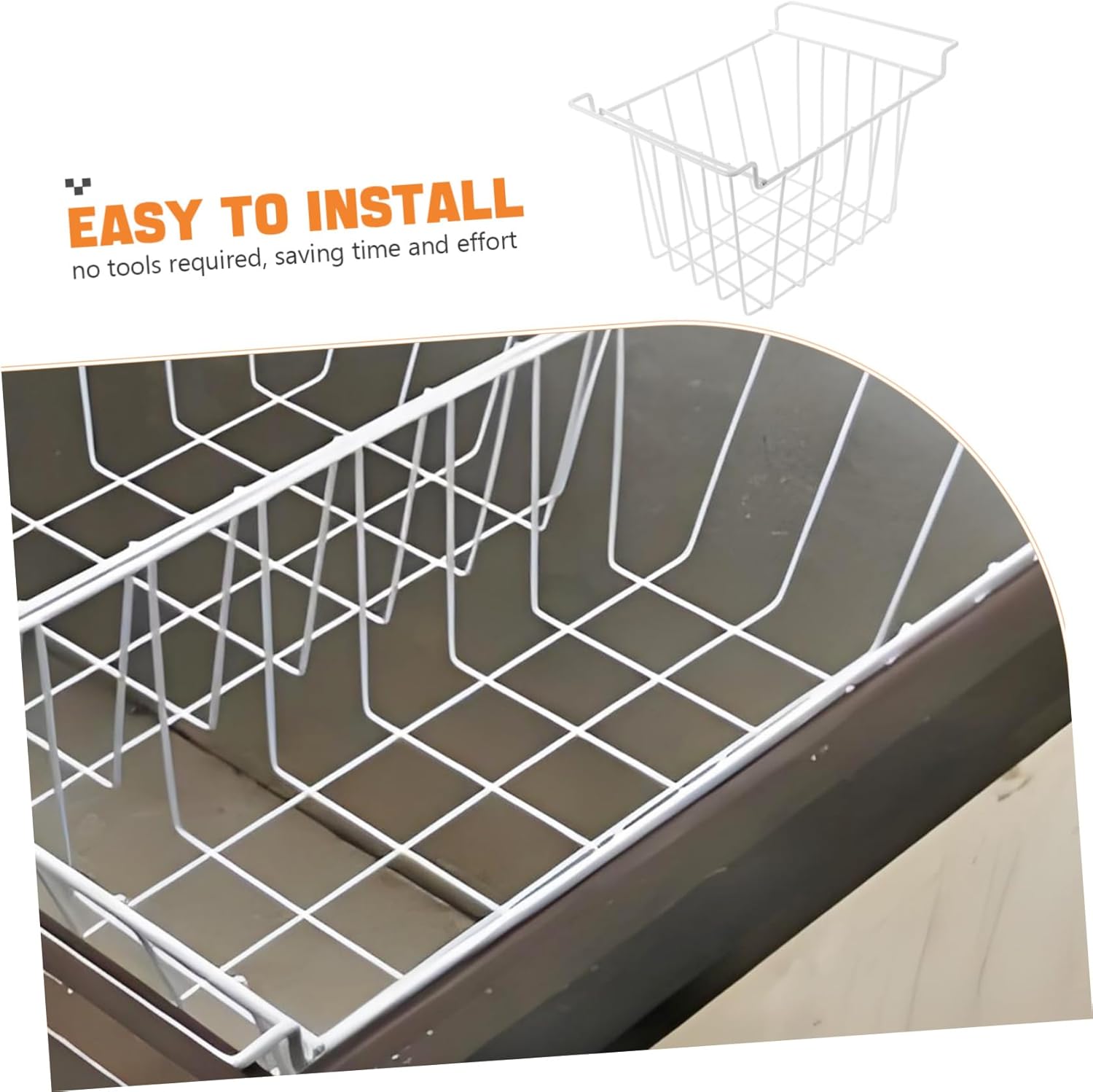 Hemobllo Freezer Organizer Bins Wire Storage Basket for Efficient Freezer Refrigerator Storage Construction Ample Capacity for Food Drinks