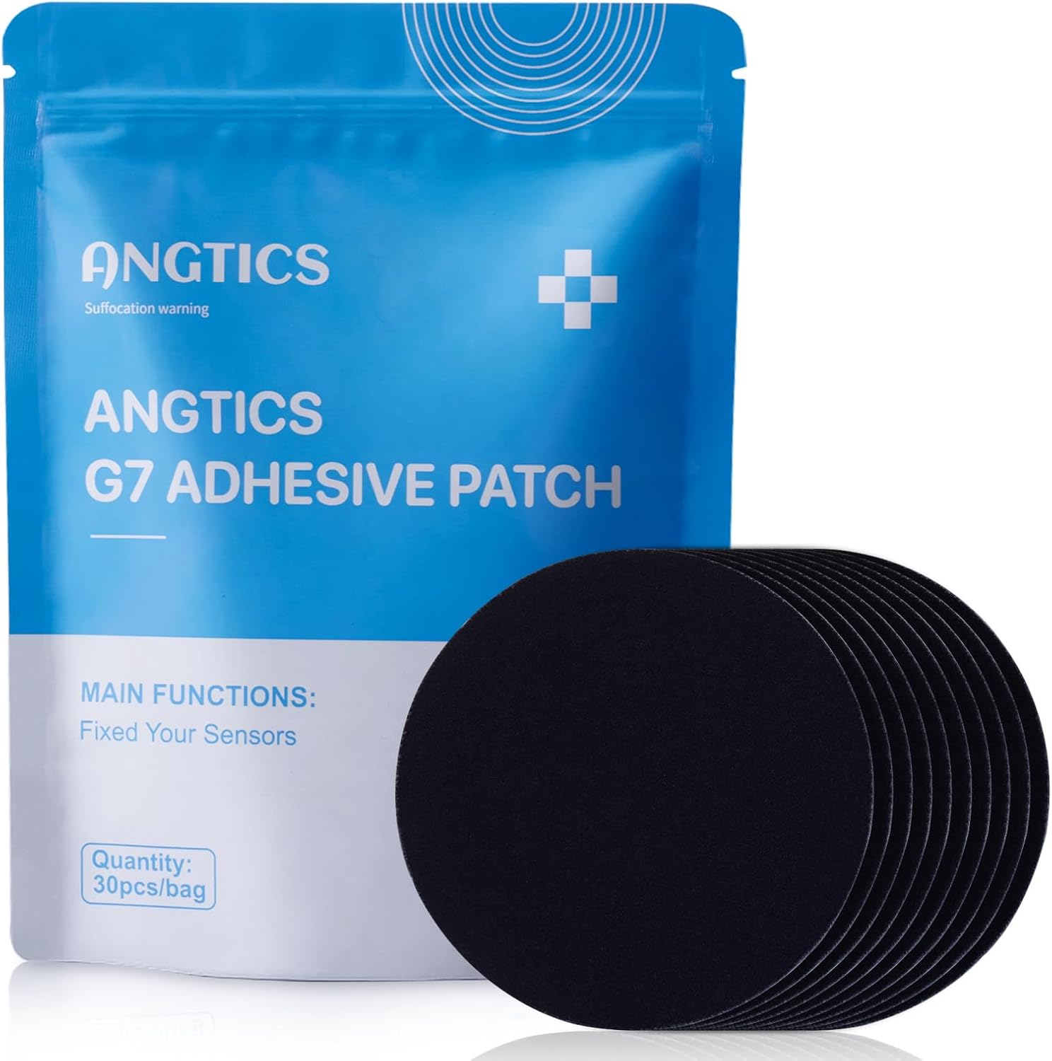ANGTICS Dexcom G7 Adhesive Patches 30PCS, Waterproof Stelo CGM Sensor Patch