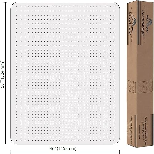 Miniatura 6 de FuturHydro Tapete para silla de oficina para alfombra, 46 x 60 pulgadas, protector de piso transparente para oficina, hogar y suelos de juegos