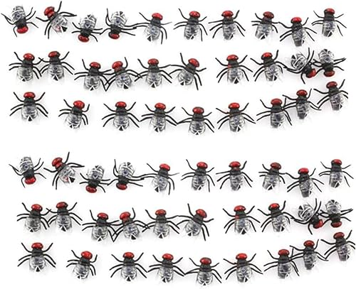 Miniatura 1 de YPY 100 piezas de plástico moscas broma novedad juguetes