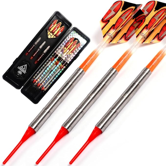 CUESOUL 30/28/26 Grams Tungsten Steel Tip Darts Set 95 Tungsten Sports & Outdoors