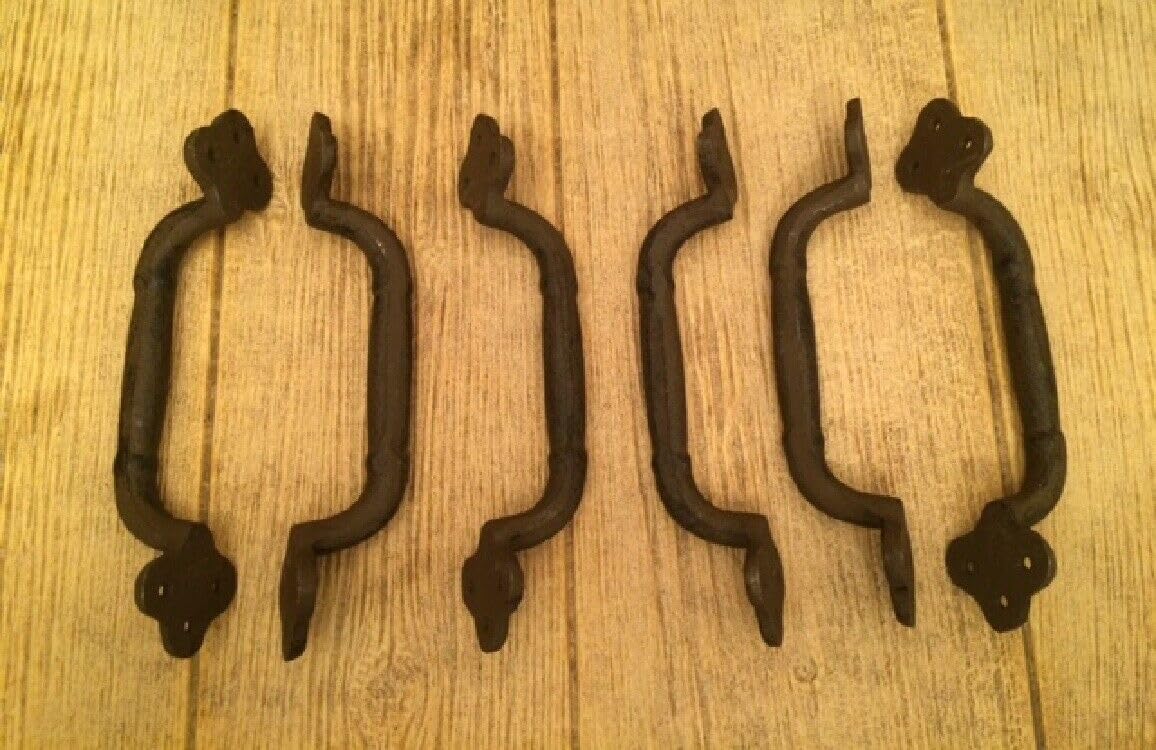 Vintage Cast Iron Large 9" Rustic Vintage Style Gate Pulls Handle (Set of 2) 0170-05122