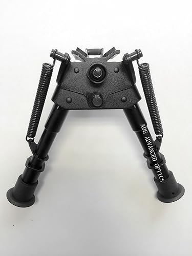Ade Advanced Optics Bípode de rifle de pivote táctico giratorio giratorio de 5 niveles de 6 a 9 pulgadas + adaptador de riel