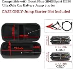 EVA Boîtier de stockage compatible avec NOCO Coup de pouce Plus GB40/Boost Sport GB20 UltraSafe Démarreur de batterie de voiture Jump, étui de protection portable pour booster de batterie voiture