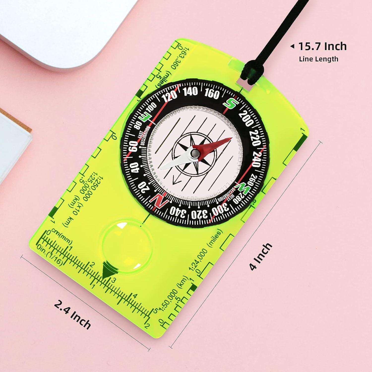 Orienteering Compass - Hiking Backpacking Compass - Advanced Scout Compass Camping and Navigation - Boy Scout Compass for kids - Professional Field Compass for Map Reading - Best Survival Gifts : Sports & Outdoors