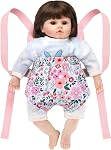 GAGAKU Doll Carrier Fits IKEA Doll, Reborn Baby Doll, Bitty Baby, American Girl Doll up to 18 Inches, Doll Accessories - Pink (Leaf)