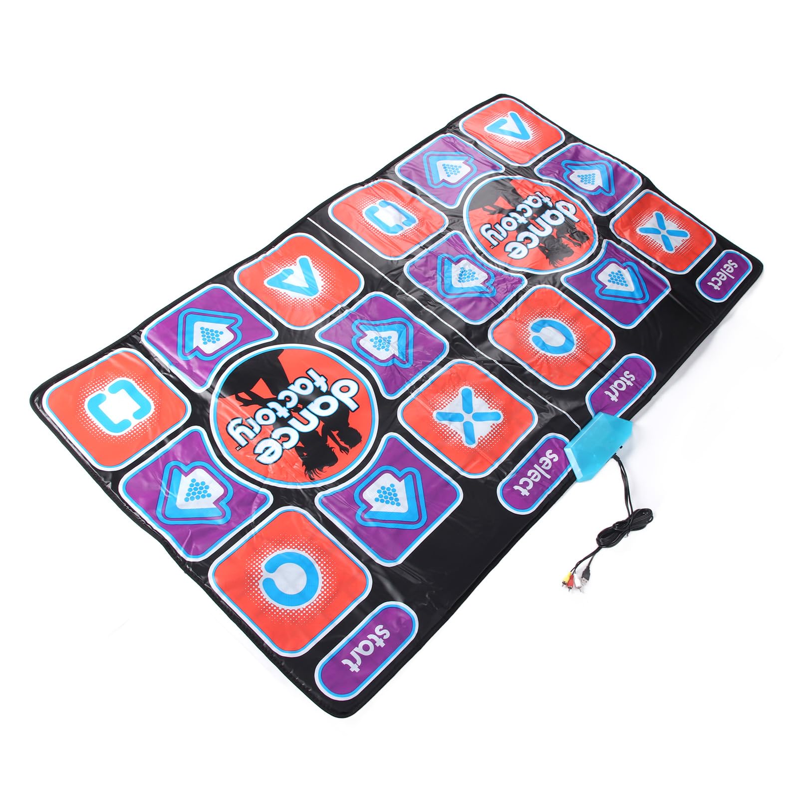 Podwójna Mata do Tańca, Składana Antypoślizgowa Mata do Tańca Typu Plug and Play dla Dzieci, Muzyczna Podkładka z Podwójnymi Kontrolerami Bezprzewodowymi dla Dzieci Dorośli Bieganie Treningi