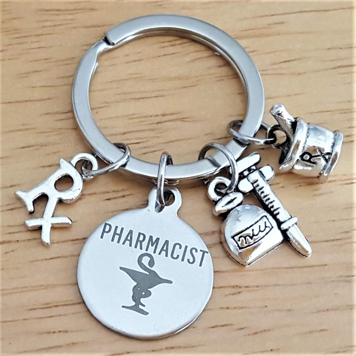 Pharmacist Keychain, Rx Pharmacy Keychain, RX Symbol Keychain, RX