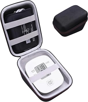 LTGEM Case Compatible with OMRON Bronze BP5100 / BP5000 / 5 Series BP742N / BP7200 Blood Pressure Monitor, Black+GrayCase Only