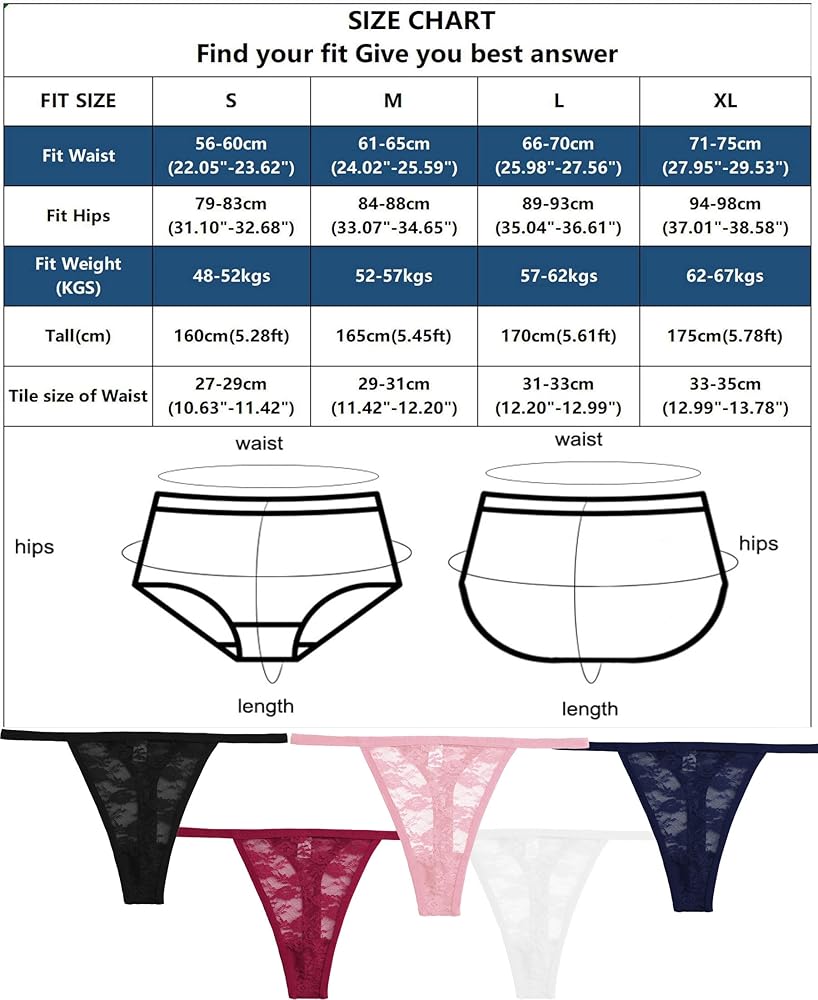 Perizoma Tanga Donna In Pizzo 6 Pezzi - Lingerie Sexy E Comoda Per Tutti I Giorni