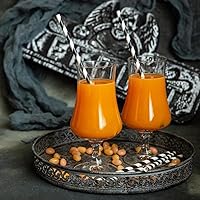 Vista 9 de ALINK - 100 pajitas de papel rayadas en blanco y negro, pajitas desechables biodegradables para Halloween, Navidad, cumpleaños, Año Nuevo