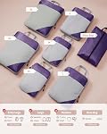Meowoo Compression Packing Cubes Travel Organizer 7 Set, Ripstop Mesh Travel Organizers for Luggage Multi-Functional Ultralight Expandable Packing Cubes for Carry-on Luggage, Travel, Backpack