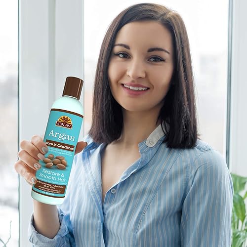 Miniatura 6 de OKAY Acondicionador que no se enjuaga., Argan, 8 onzas