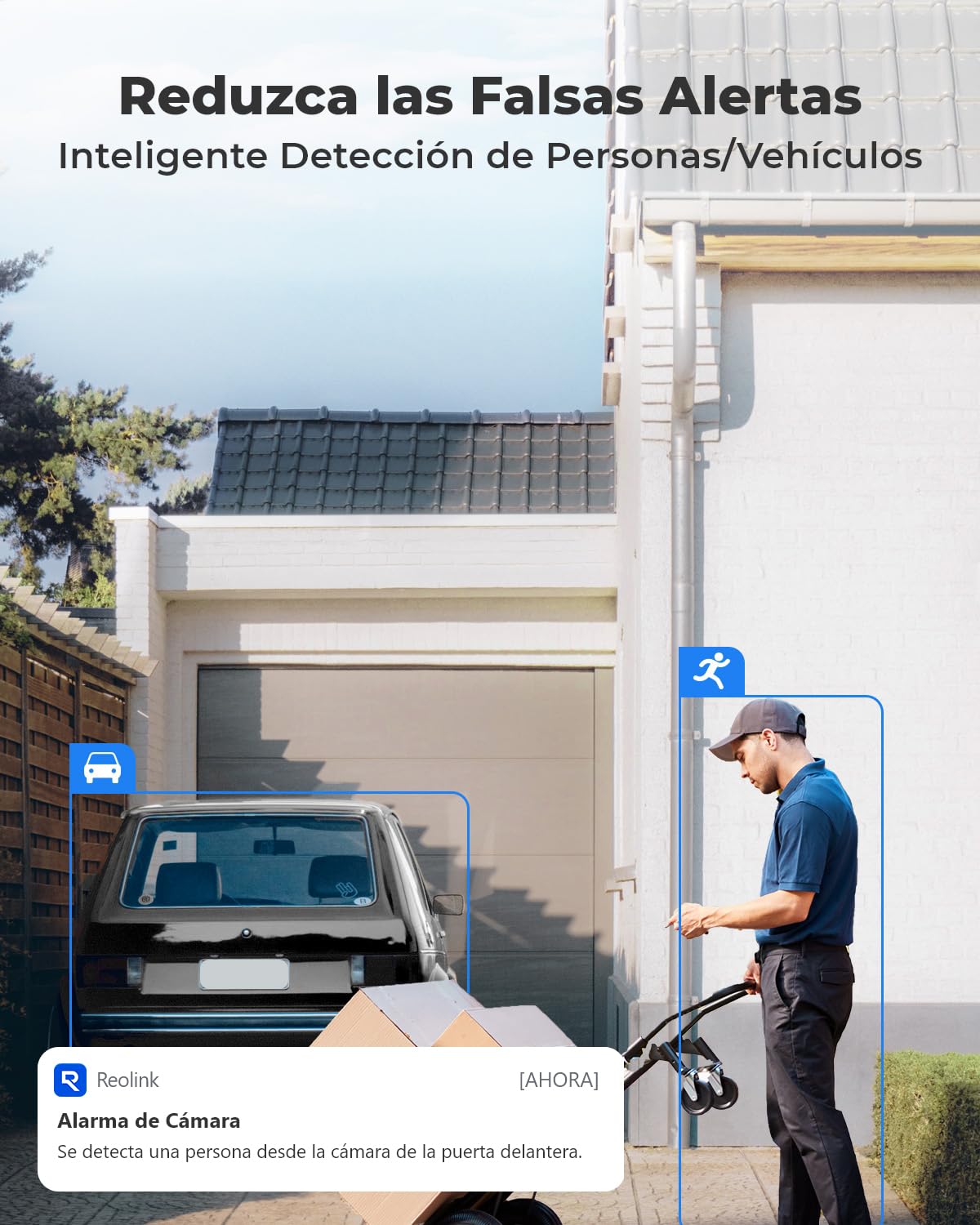 Reolink 4MP 3G/4G LTE Cámara Vigilancia Exterior con Batería Recargable | 2K HD Camara Solar Exterior Inalámbrica, Detección Inteligente, Audio Bidireccional, con Tarjeta SIM, Cloud/Alexa, Go Plus