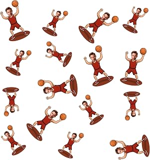 Bleu Reign Personalized Basketball Face Confetti - Custom Sports Theme Party Decor with Photo Cutouts | Upload Image for Birthdays, Team Celebrations, Banquets, Playoffs & More