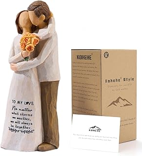 Kohehe Couple Gifts,Anniversary Wedding Gift for Women, 5.5" Couple Figurines Engagement Gifts for Couples,Husband Wife Gift Ideas on Birthday Christmas Valentines Day
