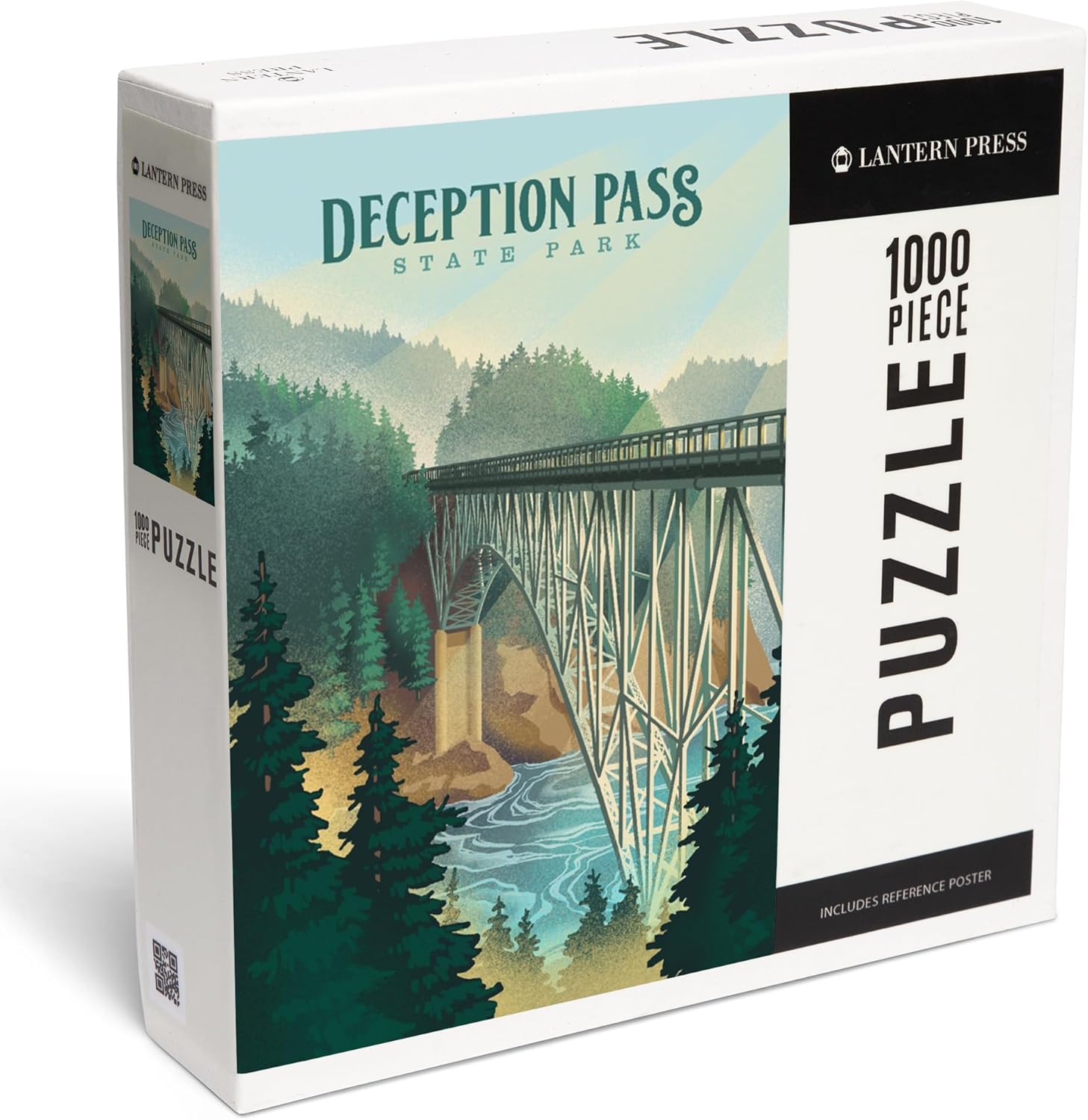 Deception Pass State Park, Washington, Lithograph (1000 Piece Puzzle, Challenging Jigsaw Puzzle for Adults, Made in USA)