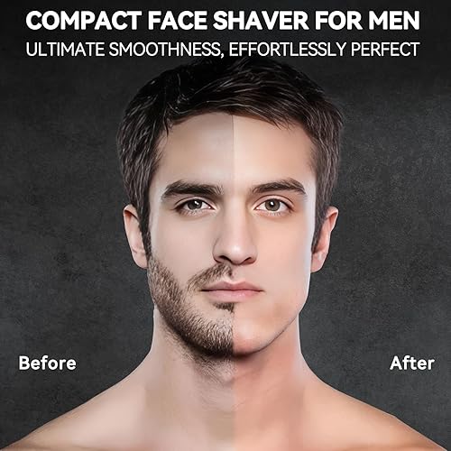 Miniatura 8 de VIKICON Afeitadoras eléctricas de aluminio para hombres, afeitadora facial compacta de viaje, mini maquinilla de afeitar para afeitarse la cara,