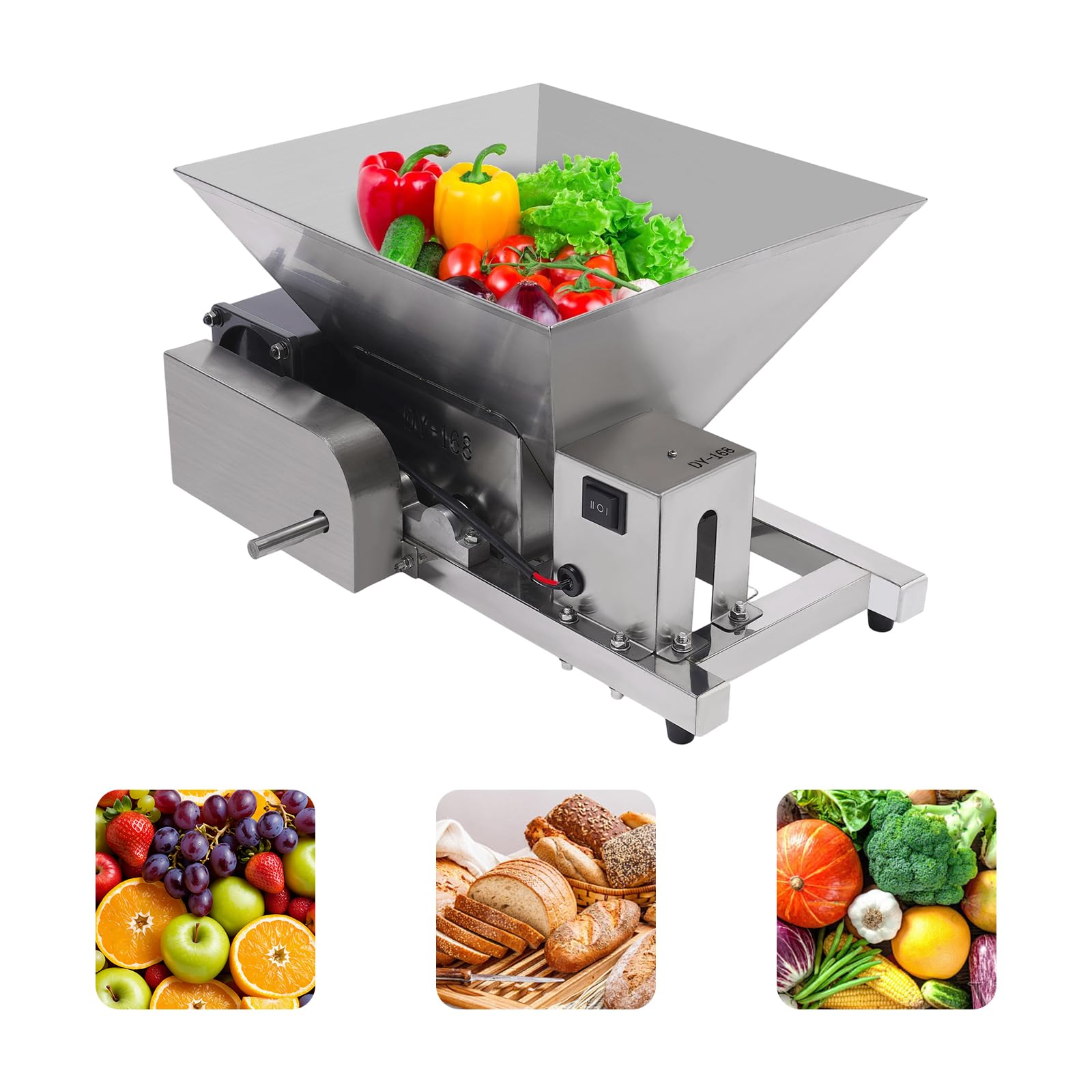 Frantoio elettrico da 4 l, 60 W, 75 rpm, per frutta commerciale, pane di canna e zucchero di canna