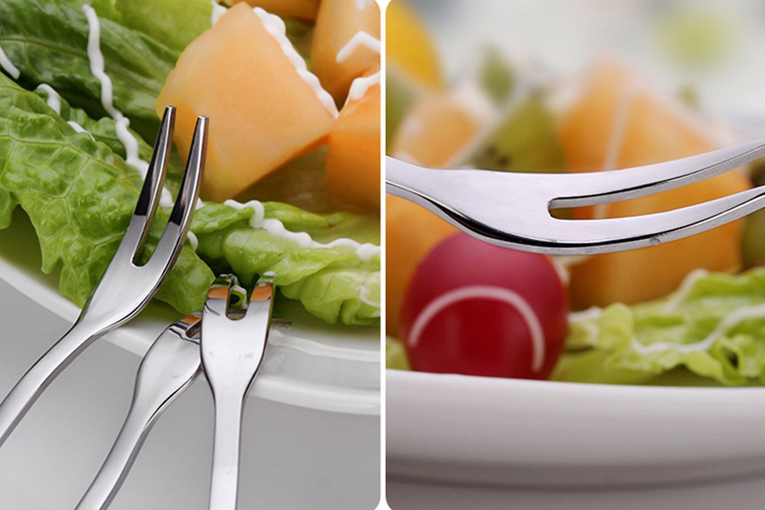 6 Pack Small Forks for Appetizers Seafood Pickle Cocktail, Stainless Steel — Amazon image 8