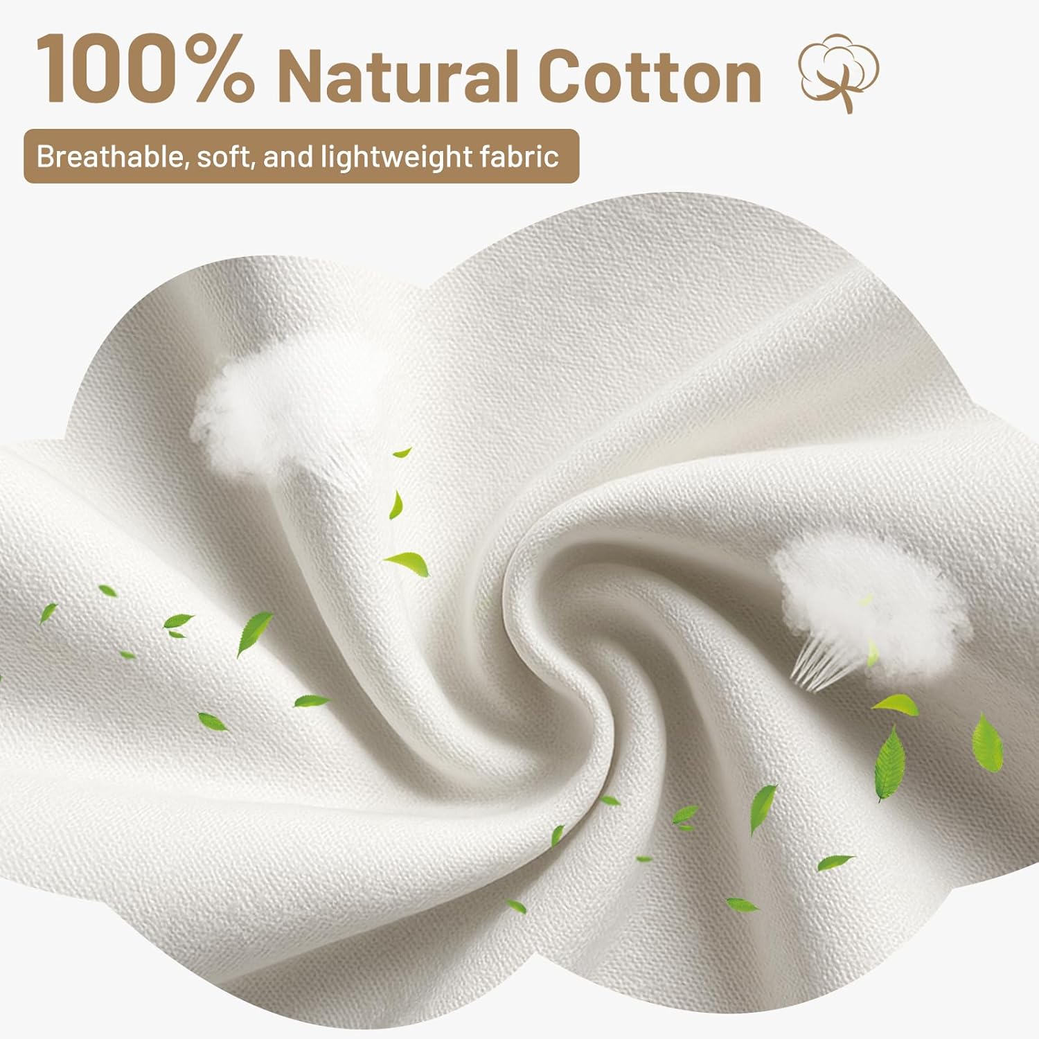 MISSLO 60" Cotton Garment Bag for Long Dress Breathable Garment Bags for Hanging Clothes Travel Women Dress Cover Luxury Hanging Clothes Storage for Fur Coat, Jacket, Gown, Suit - Image 3