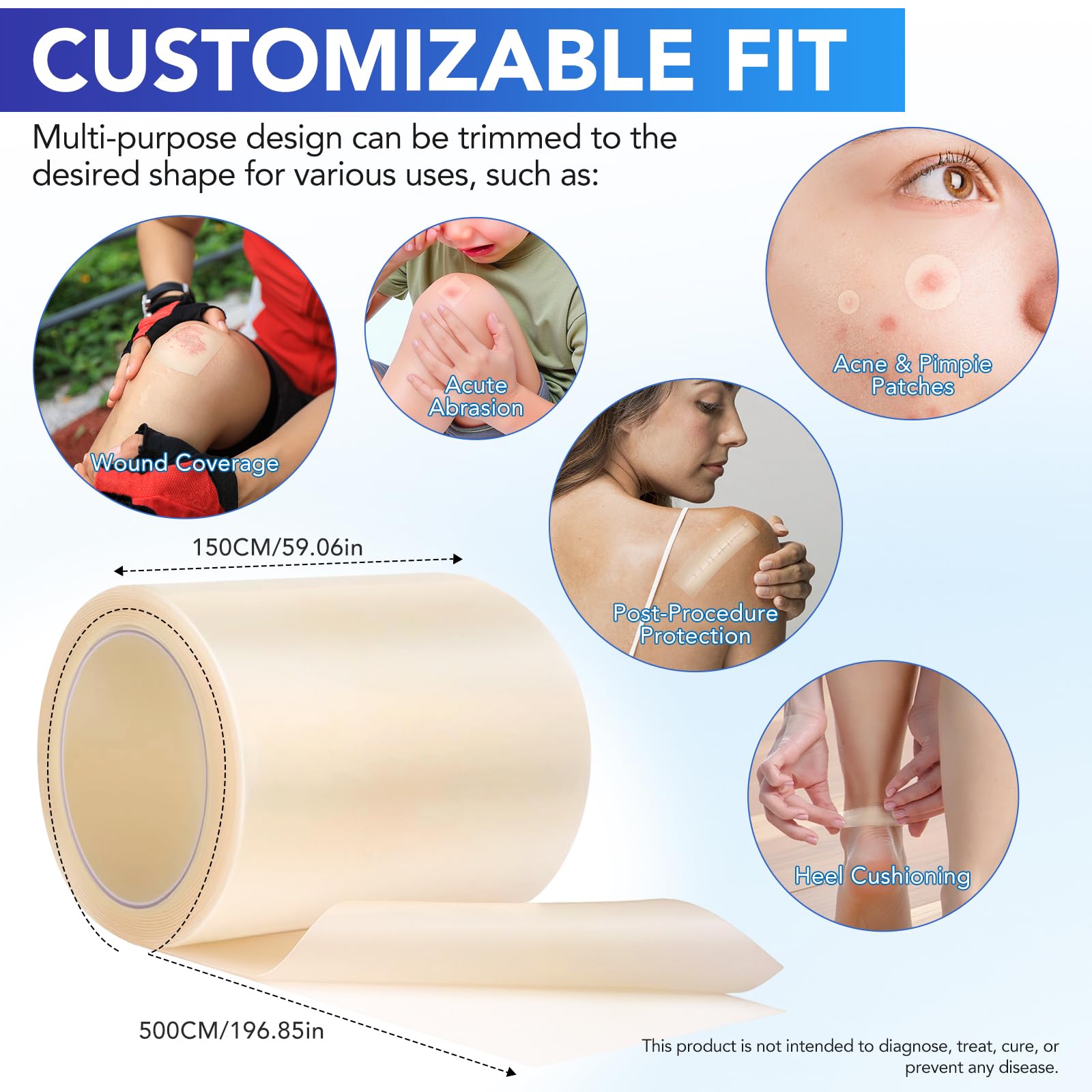 Rouleau de Pansement Hydrocolloïde 5cm x 1.5m - 4