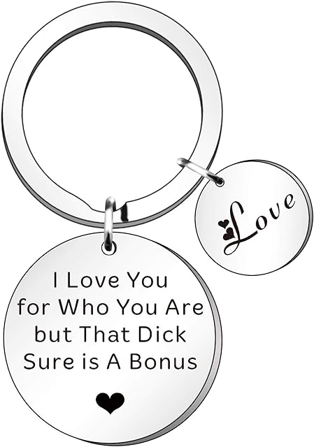 HULALA Funny Couple I Love You Keyring Valentines Gift for Him Husband Boyfriend Birthday Wedding Anniversary Keychain for Men from Wife Girlfriend