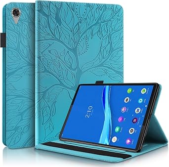 Case for Lenovo Tab M10 HD 2nd Gen 10.1 Inch 2020 Case TB-X306F / TB-X306X PU Leather Folio Stand Cover with Pen Holder Card Pocket for Lenovo Tab M10 HD 2nd Gen Turquoise