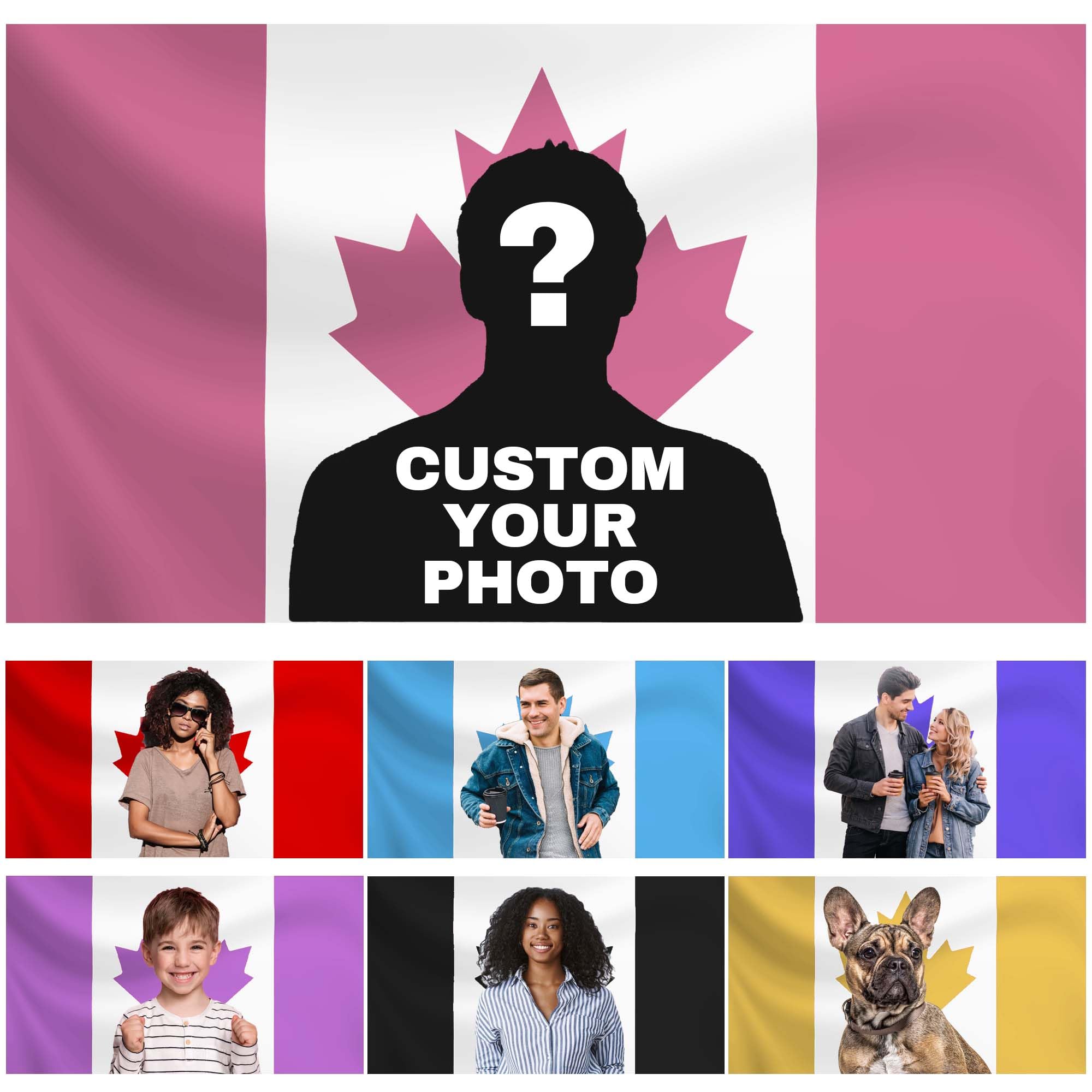 Emoragifou Custom Canada Flag Add Photo Text To The Canadian Flag, Customizable Flag Banner Tapestry For Indoor Outdoor Room Dormitory Wall Decoration Gift — image 1