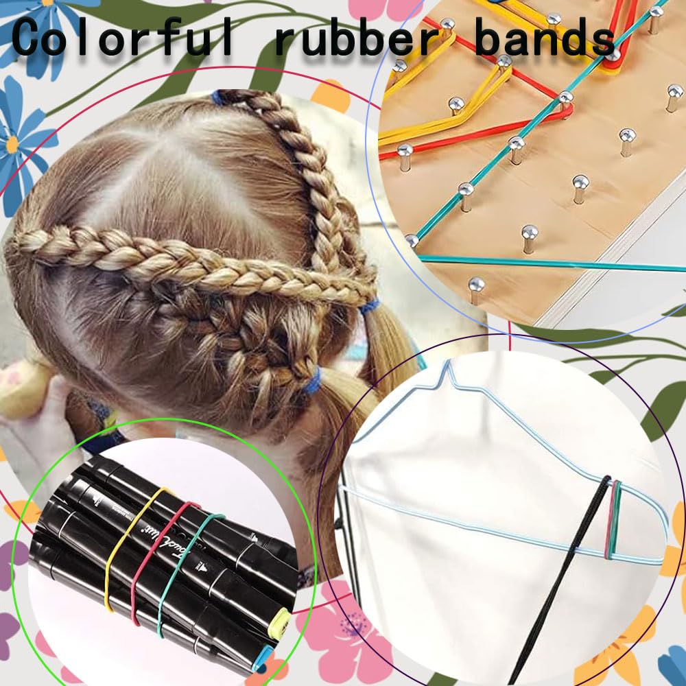 125 Bandes Élastiques Caoutchouc Assorties - Réutilisables Pour Maison/Bureau/École - Diamètre 38mm