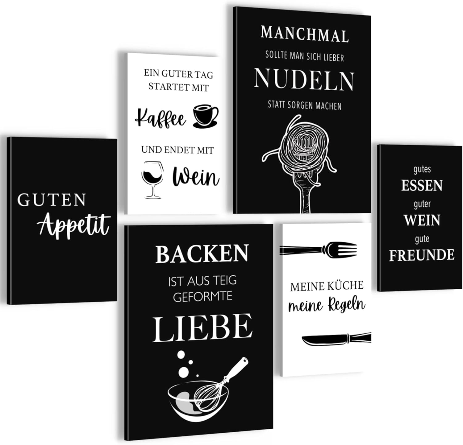 Novart Kitchen Pictures Complete Ready to Hang Black White Dining