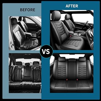 Fit for BMW X1 Car Seat Covers,Compatible with BMW X1 2013-2025 2026, Full Set Premium Leather,Waterproof Breathable All-Weather Seat Cushion Protector Airbag Compatible(5 Seats, Black