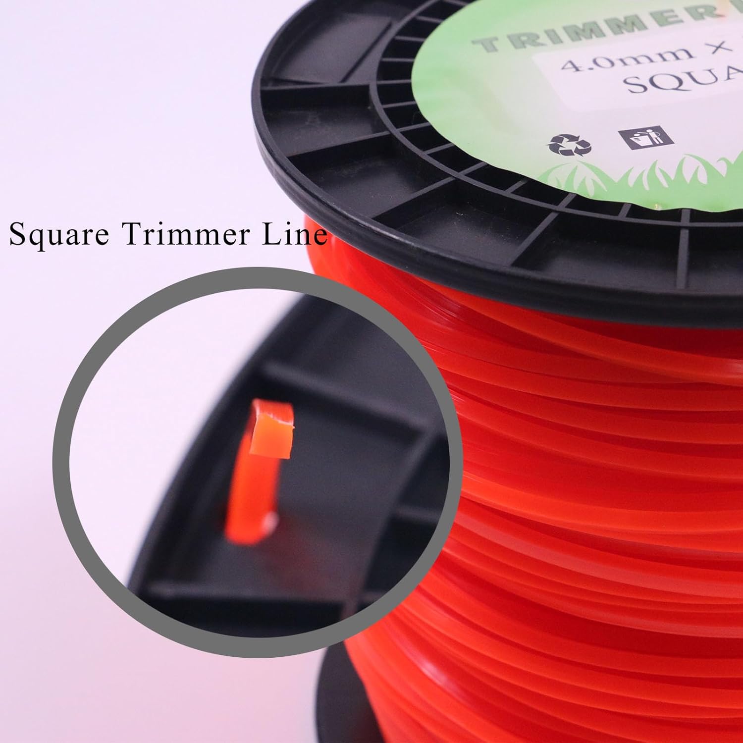 Weed Eater String .155 inches Heavy-Duty Square Trimmer Line 5LB 429 Feet Commercial Weed Wacker String Spool