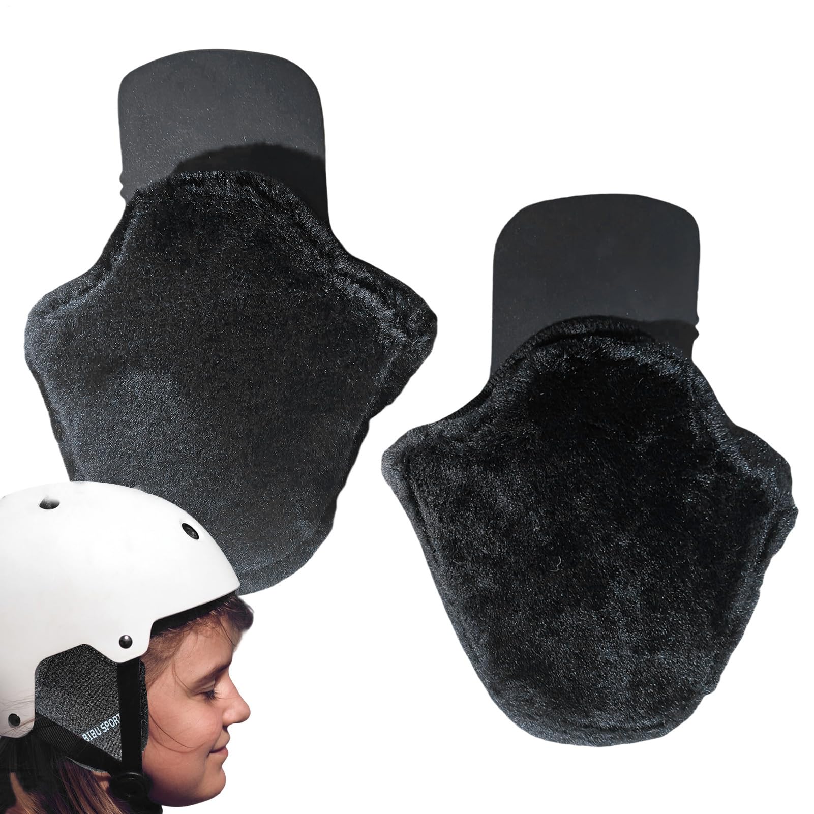 Half Helmet Ear Covers, Riding Helmet Ear Cover, Protective Ear Warmer Pads, Helmet Accessories, Warm Ear Covers For Riding, Helmet Ear Protection, Wind Noise Reduction Helmet Pads