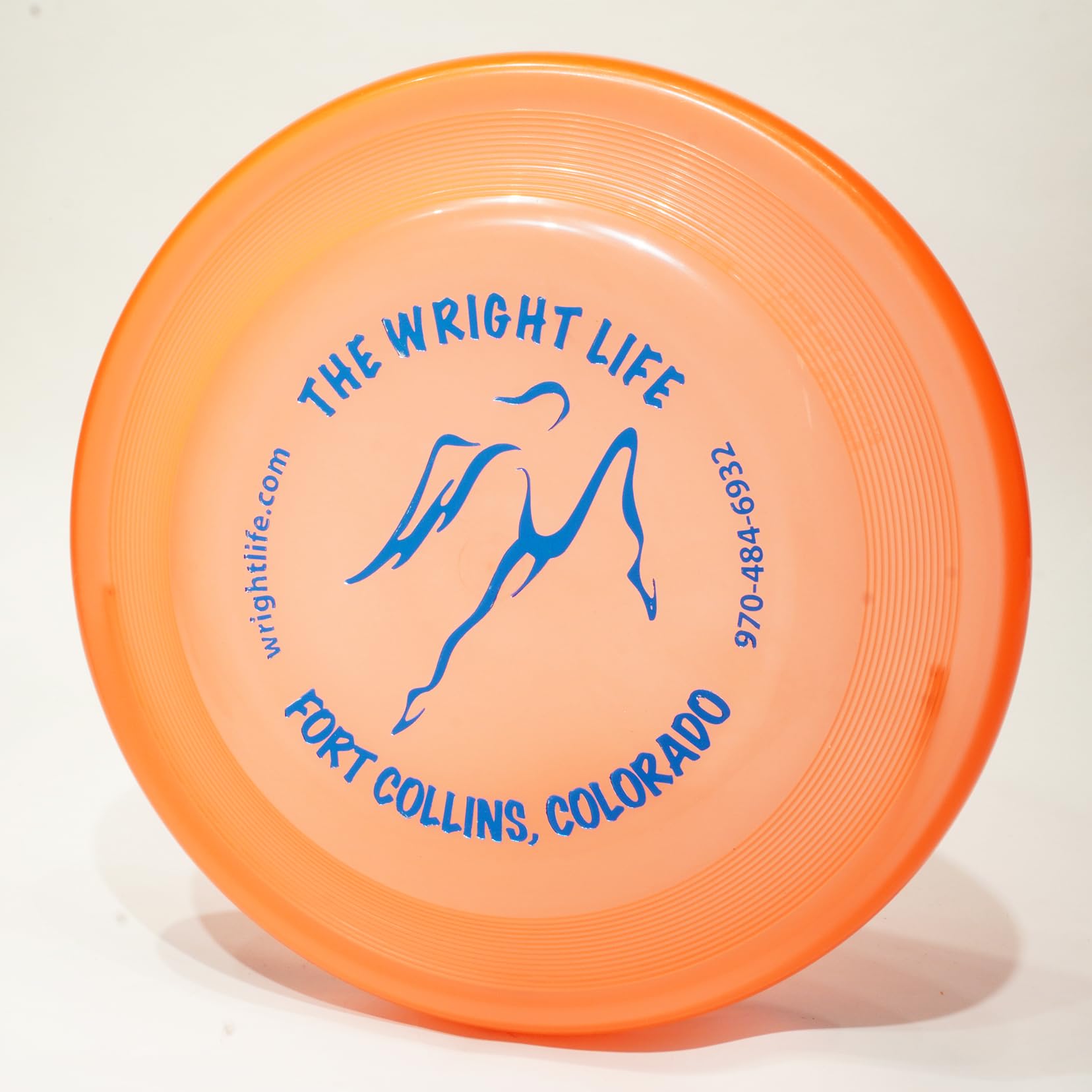 Wham-O Wright Life Logo Fastback - Single Disc Dog Sport Flying Disc Orange