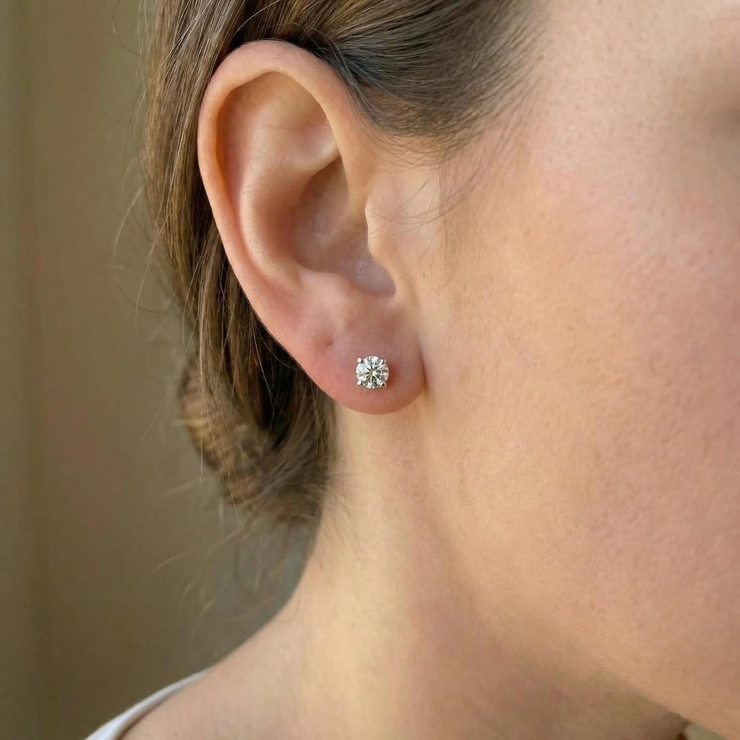 Pompeii 1 1/4Carat (ctw) Diamond Studs in 14k White or Yellow Gold Lab Grown (HI,VS)