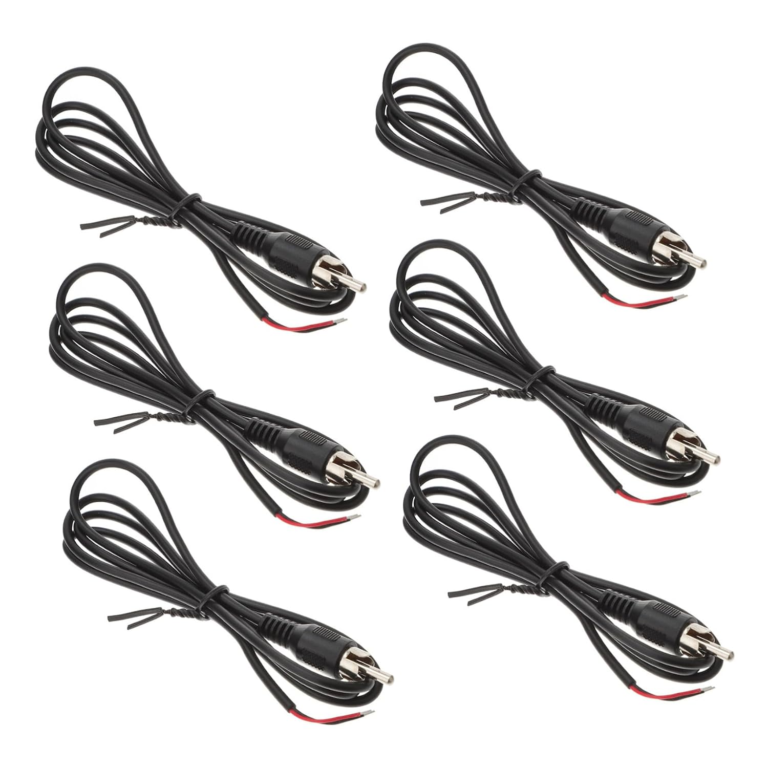 DOITOOL 18pcs Male to Bare Wire Audio Video Cable Audio Cord for Home Theater Easy Installation High-Speed Transmission