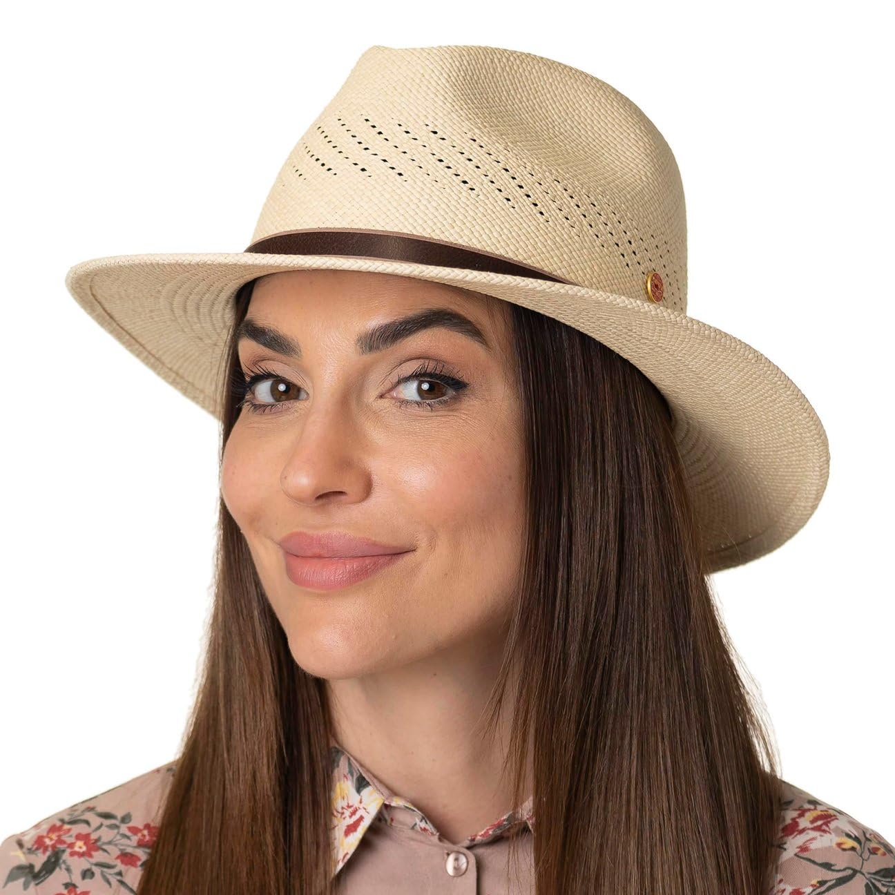 Mayser Piero Sombrero Panama Traveller Hecho en UE Hombre Primavera Verano