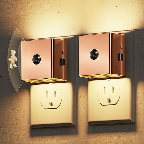 Miniatura 15 de L LOHAS LED Luz Nocturna con Sensor de Movimiento, [Paquete de 2] Luz Nocturna Activada por Movimiento, Sensor de Movimiento y Sensor de Crepúsculo