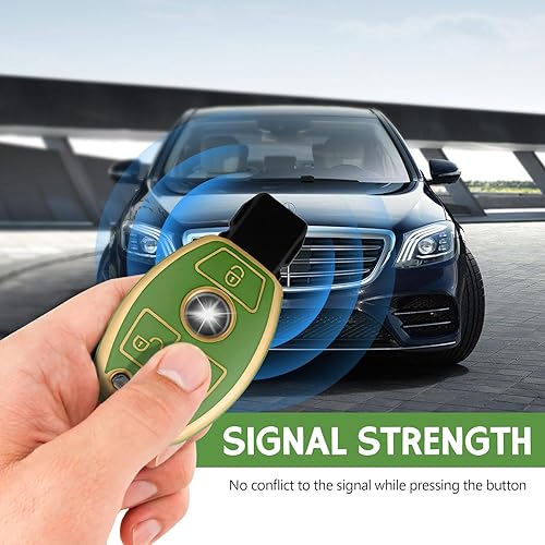 Miniatura 3 de WORCAS Funda para llavero de automóvil de Mercedes Benz, con protección de TPU suave, compatible con Mercedes Benz C E S M CLS CLK G Class Keyless