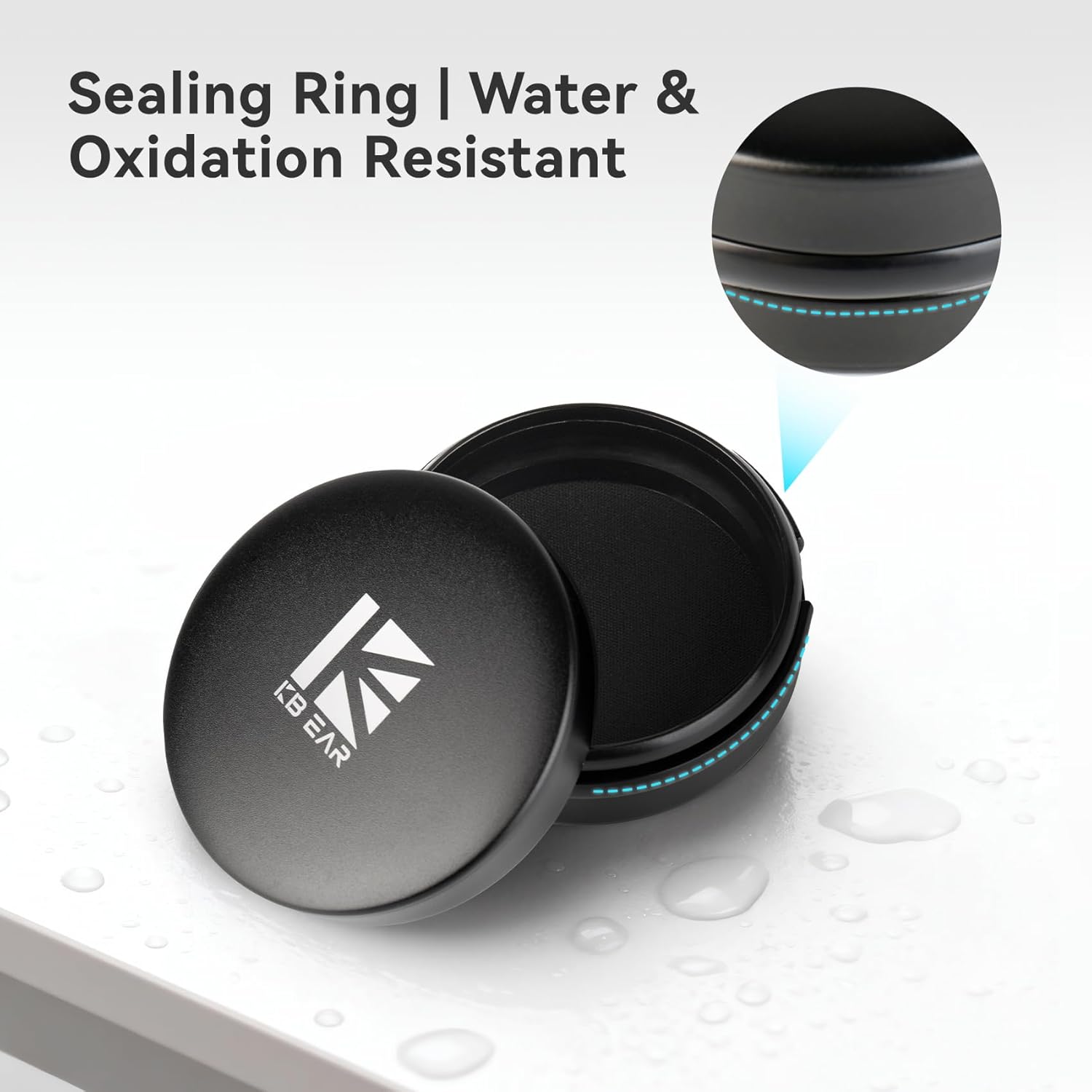 KBEAR BP06 IEMs Case, Portable Aluminum Alloy Earbuds Case, Hard Protective Travel Carrying in Ear Monitors Box for KZ ZS10 PRO, ZS12 PRO 2, ZAR, ZAS, ZA12, Castor, AS16-PRO, Zax, CCZ Melody (Black) - Image 8