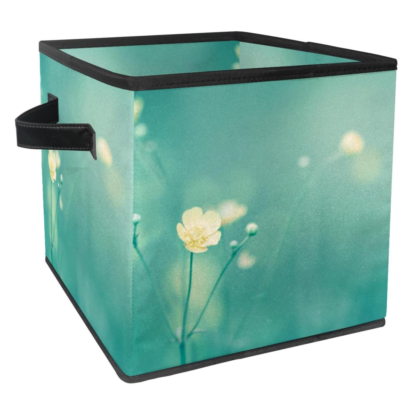 Boîte de rangement pliable tissu cube pour vêtements et livres maison