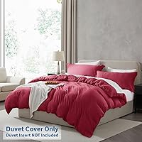 Vista 109 de Nestl Juego de funda de edredón suave de doble cepillado y cierre de botones, juego de 3 piezas: 1 funda de edredón 104 x 98 pulgadas y 2 fundas