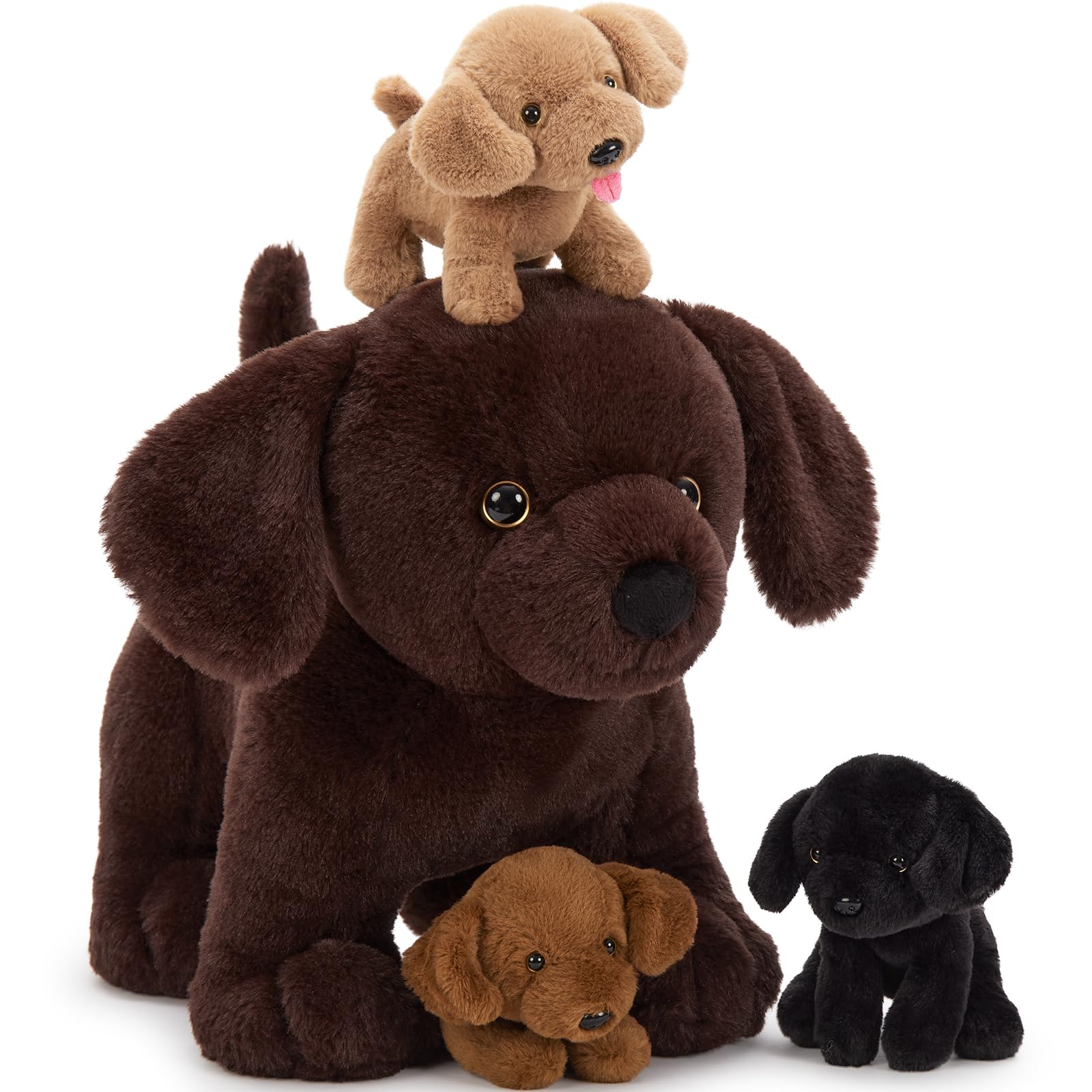 MorisMos Big Gorilla Soft Toy with Babies inside, Lifelike Large Giant Gorilla Monkey Teddy Stuffed Animal Plush Cuddly, Kawaii Presents for Kids Girls Boys Birthday Party Decorations (50 cm) — view 27