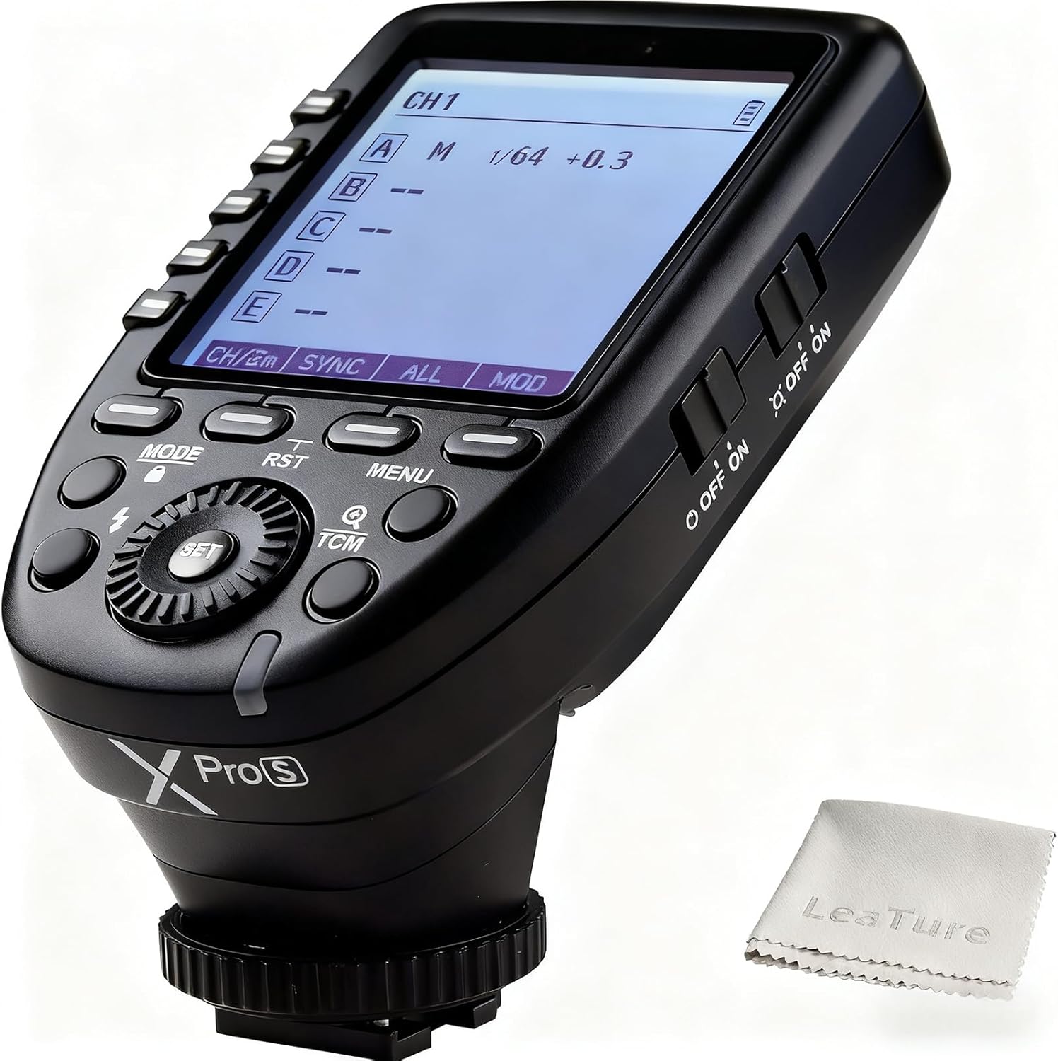 Godox XPro-S Compatible for Sony TTL Wireless Flash Transmitter Trigger 1/8000s HSS TTL-Convert-Manual Function Large LCD Screen Slanted Design 11 Customizable Functions 5 Dedicated Group Buttons