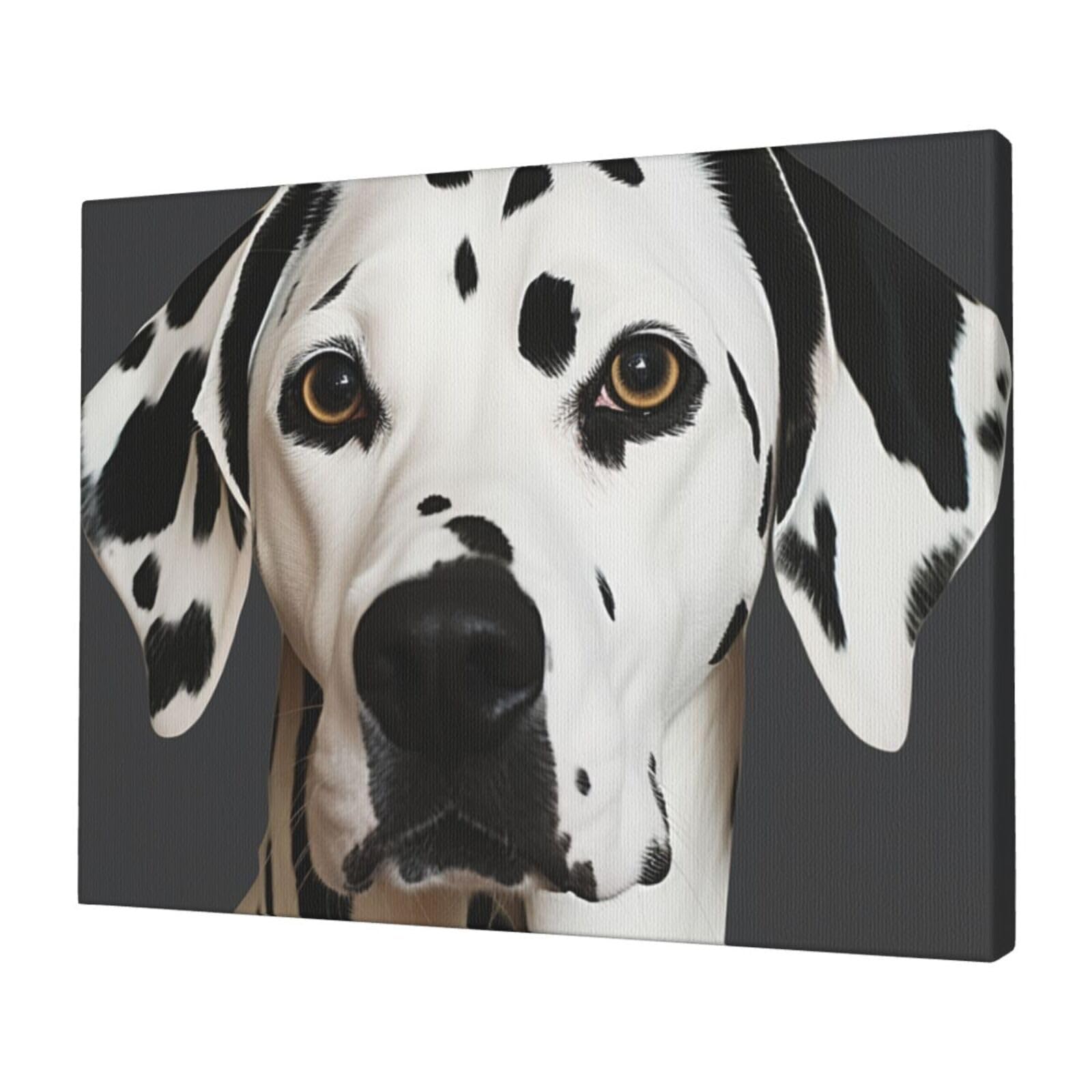 KLOPH Dalmatian Canvas Wall Art for Living Room 12"x16" Modern Artwork Painting for Bathroom Hanging Canvas Prints Aesthetic Wallart for Bedroom Kitchen Office Wall Decor