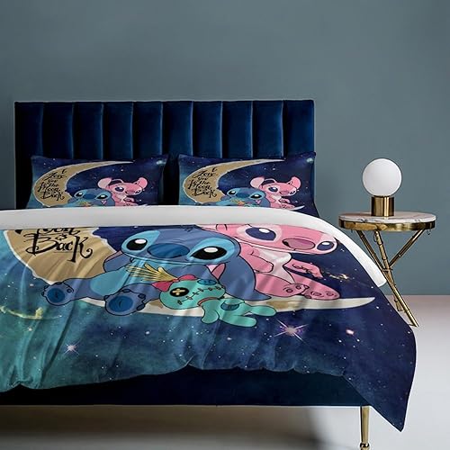 Miniatura 8 de Juego de funda de edredón de dibujos animados para niños y adultos, juego de ropa de cama con estampado 3D de anime, juego de funda de edredón