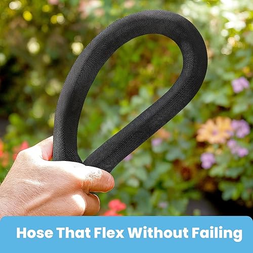 Miniatura 3 de Manguera de jardín no expandible de 75 pies, ligera, flexible, ultra ligera, resistente a las explosiones, sin plomo, antitorceduras, alta presión