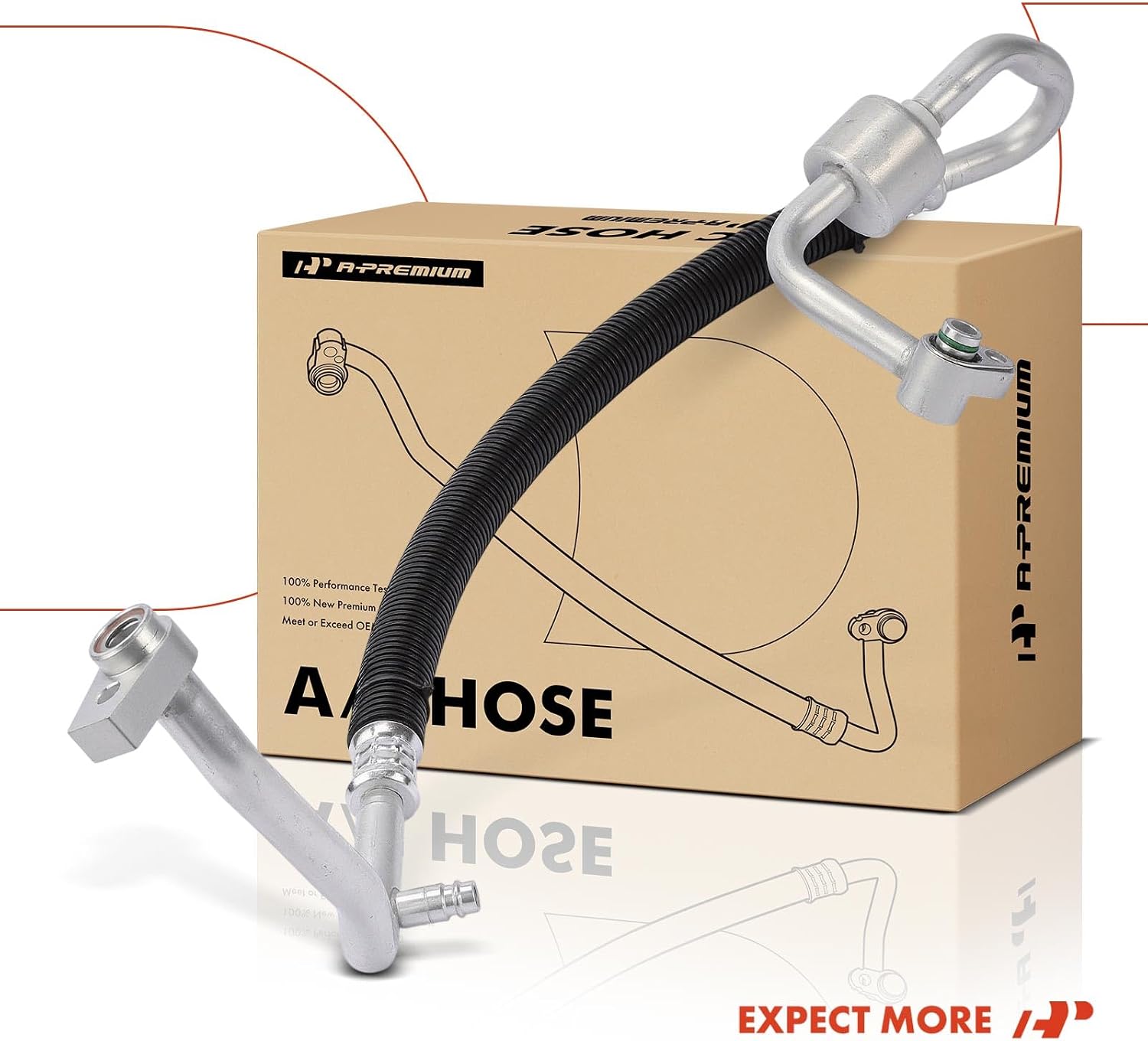 A-Premium Air Conditioning A/C Suction Hose Assembly | Compatible with Ford Escape 2017 2018 2019, 1.5L, Compressor to Evap