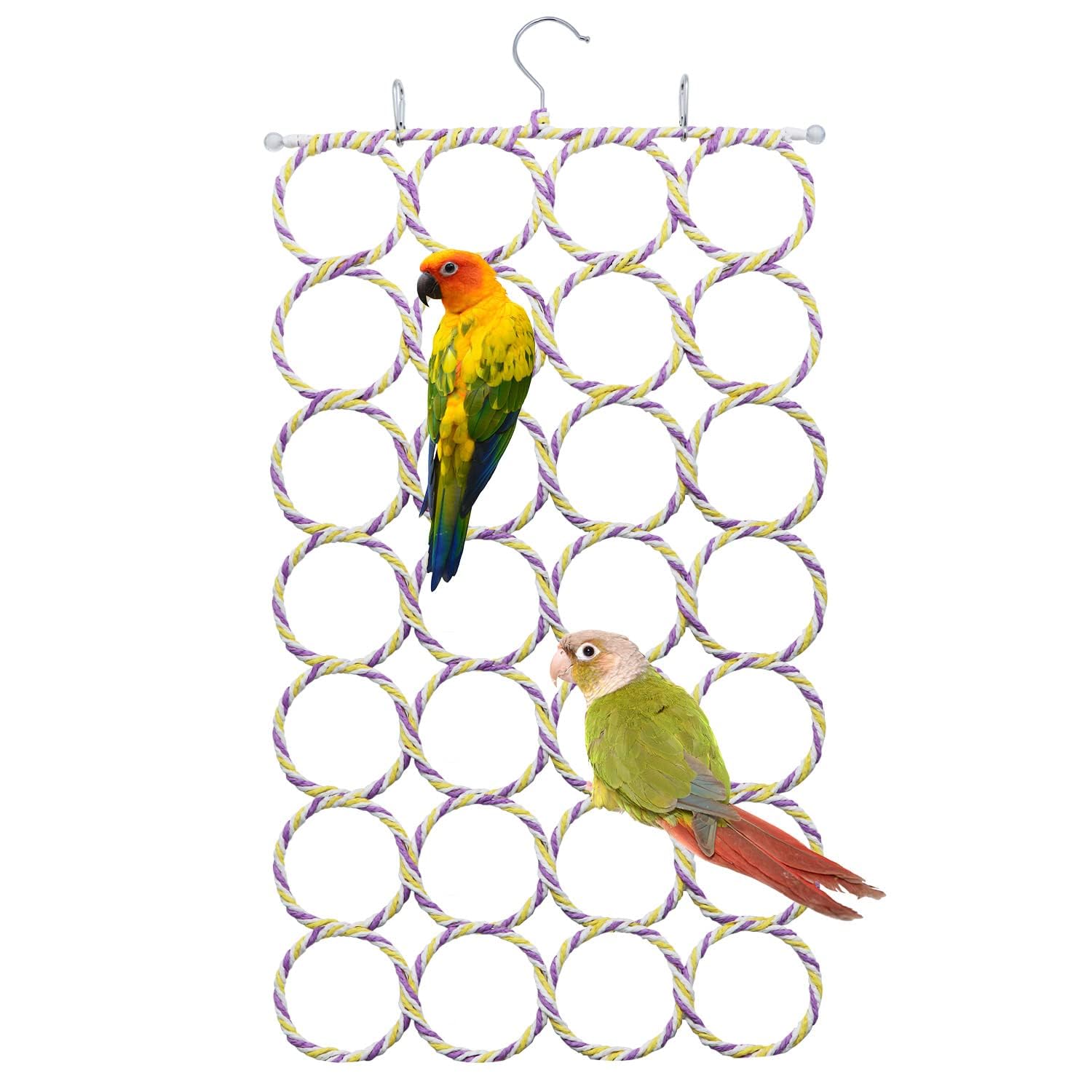ROUXA Enterprises Bird Rope Climbing Net Parrot Swing Hanging Toy for Parakeet Cockatiel Cockatoo Budgies African Grey Macaw (Random Color) (B0D9FK7FCG) Amazon Price History, Amazon Price Tracker